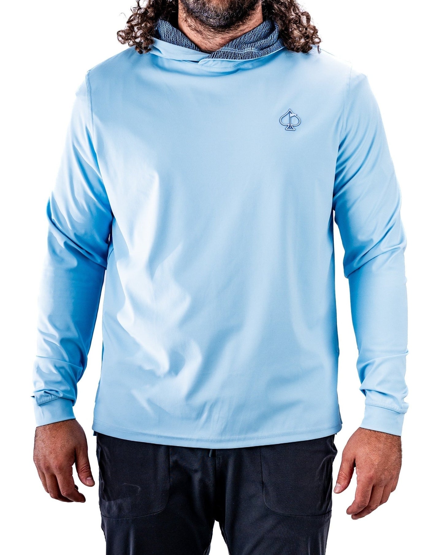 Performance Golf Hoodie - Squiggle Blue - S - Club Rehab
