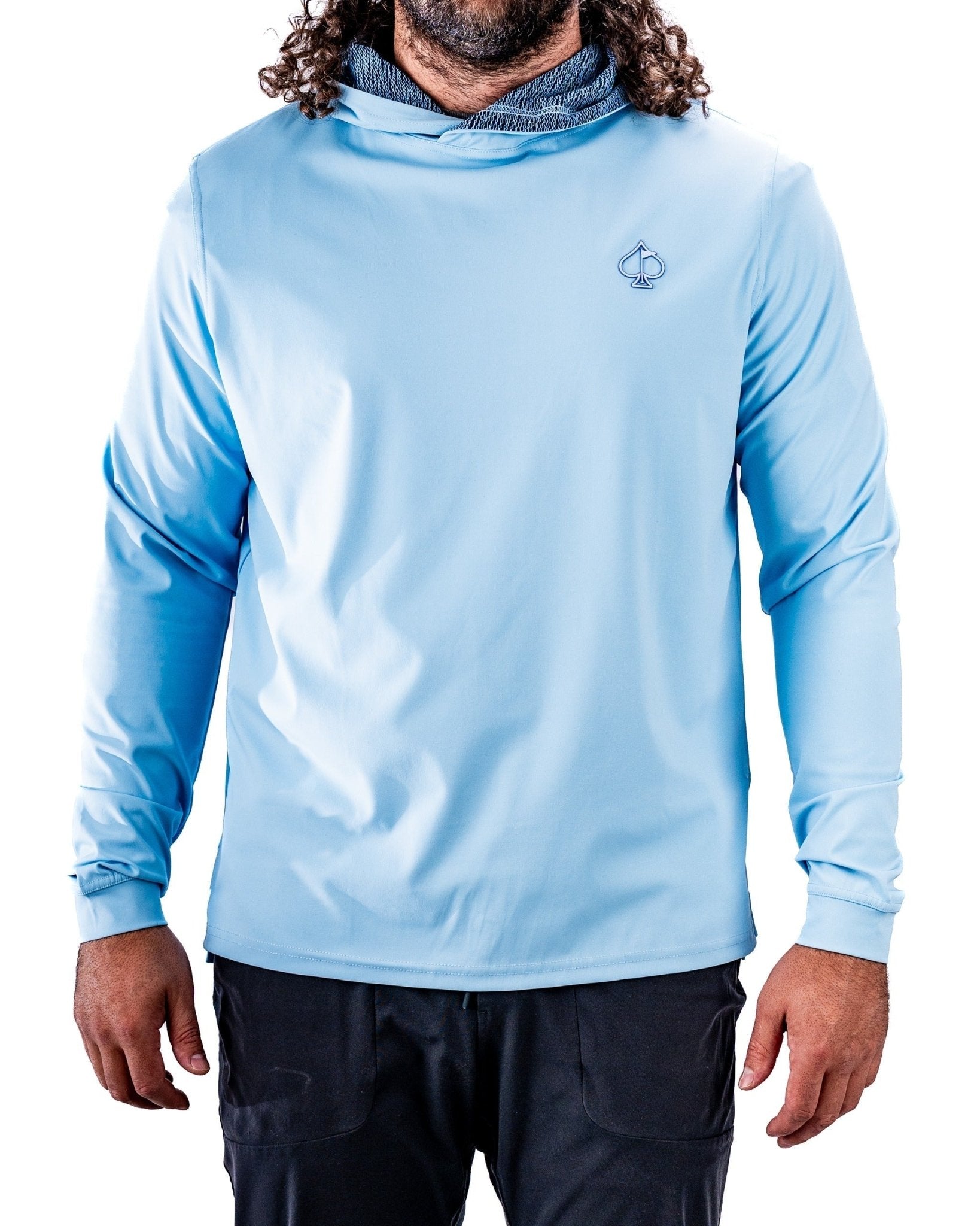 Performance Golf Hoodie - Squiggle Blue - S - Club Rehab