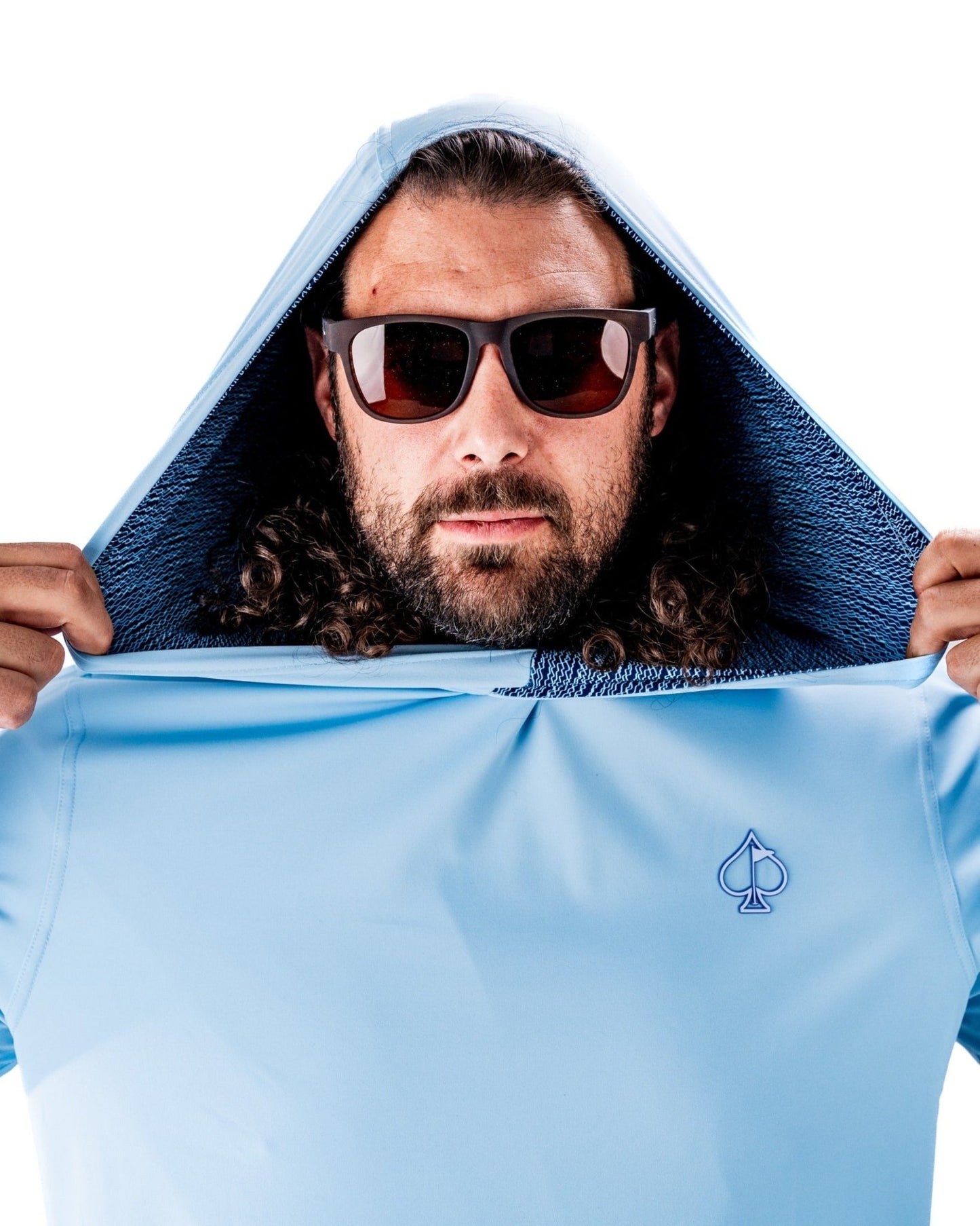 Performance Golf Hoodie - Squiggle Blue - S - Club Rehab