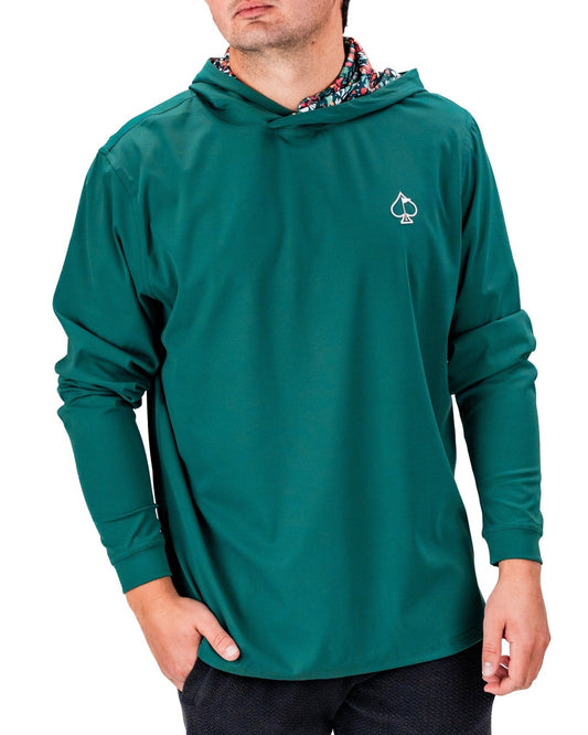 Performance Golf Hoodie - Tiger Shatter Teal - S - Club Rehab