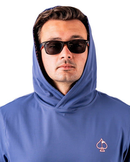 Performance Golf Hoodie - Wavy Stars and Stripes - S - Club Rehab