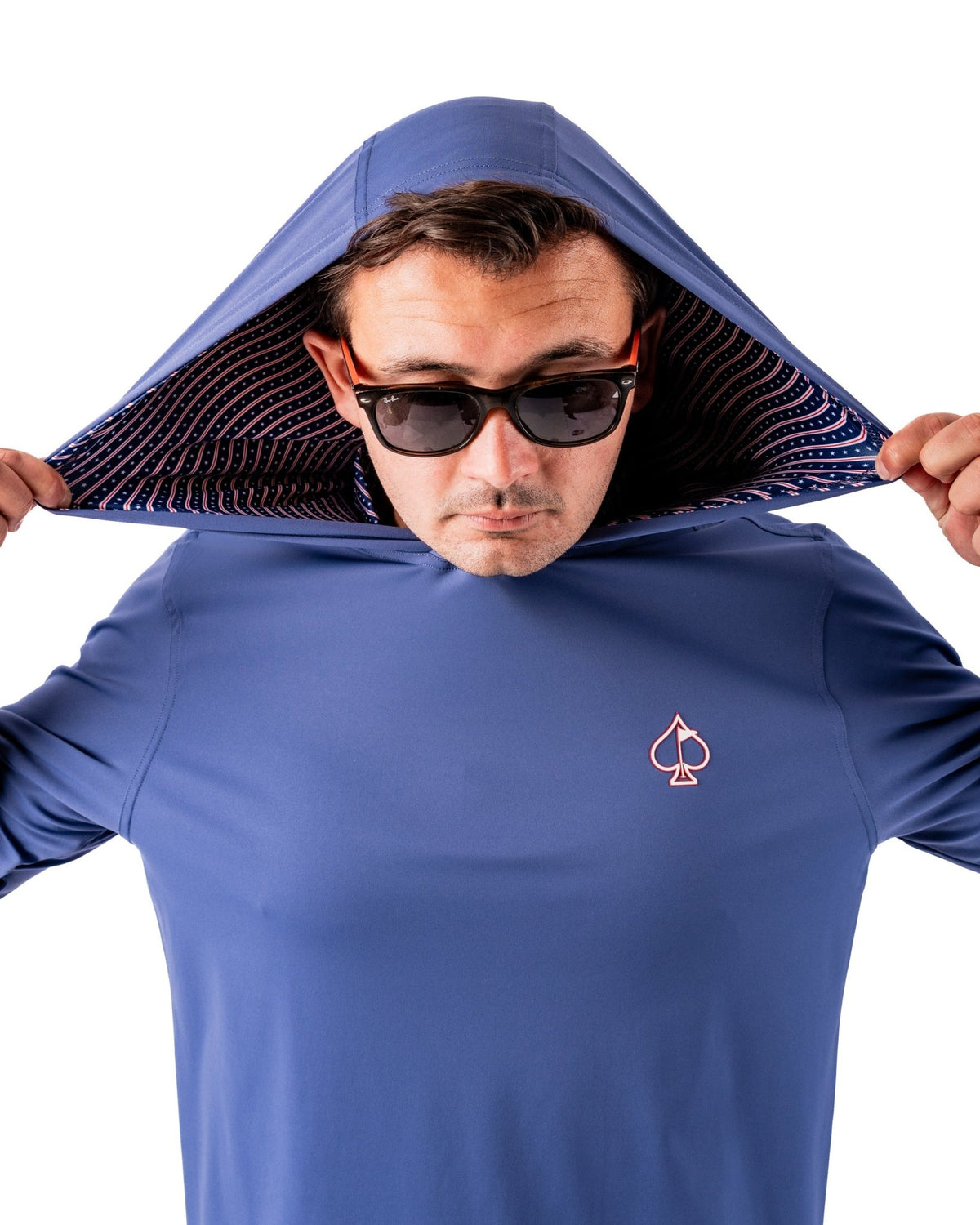 Performance Golf Hoodie - Wavy Stars and Stripes - S - Club Rehab