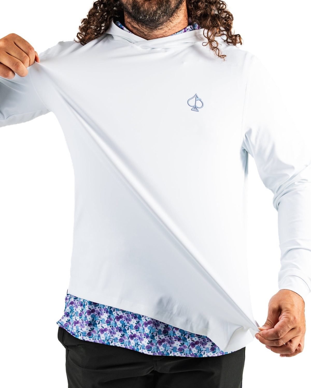 Performance Golf Hoodie - White Petals - S - Club Rehab