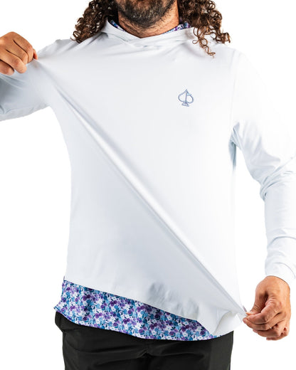 Performance Golf Hoodie - White Petals - S - Club Rehab