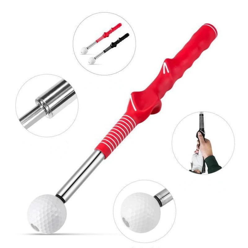 PGM Golf Retractable Swing Practice Stick - Club Rehab - Golf Training AidsBlackPGM Golf Retractable Swing Practice Stick