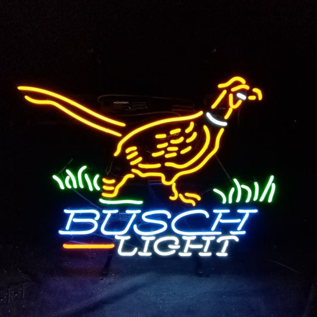 Pheasant Busch Light Neon Signs - 19"x15" - Club Rehab