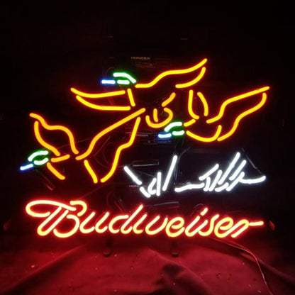 Pheasant Hunter Budweiser Neon Signs Light - Club Rehab