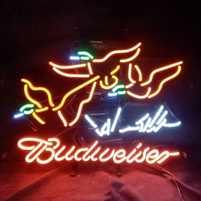 Pheasant Hunter Budweiser Neon Signs Light - Club Rehab