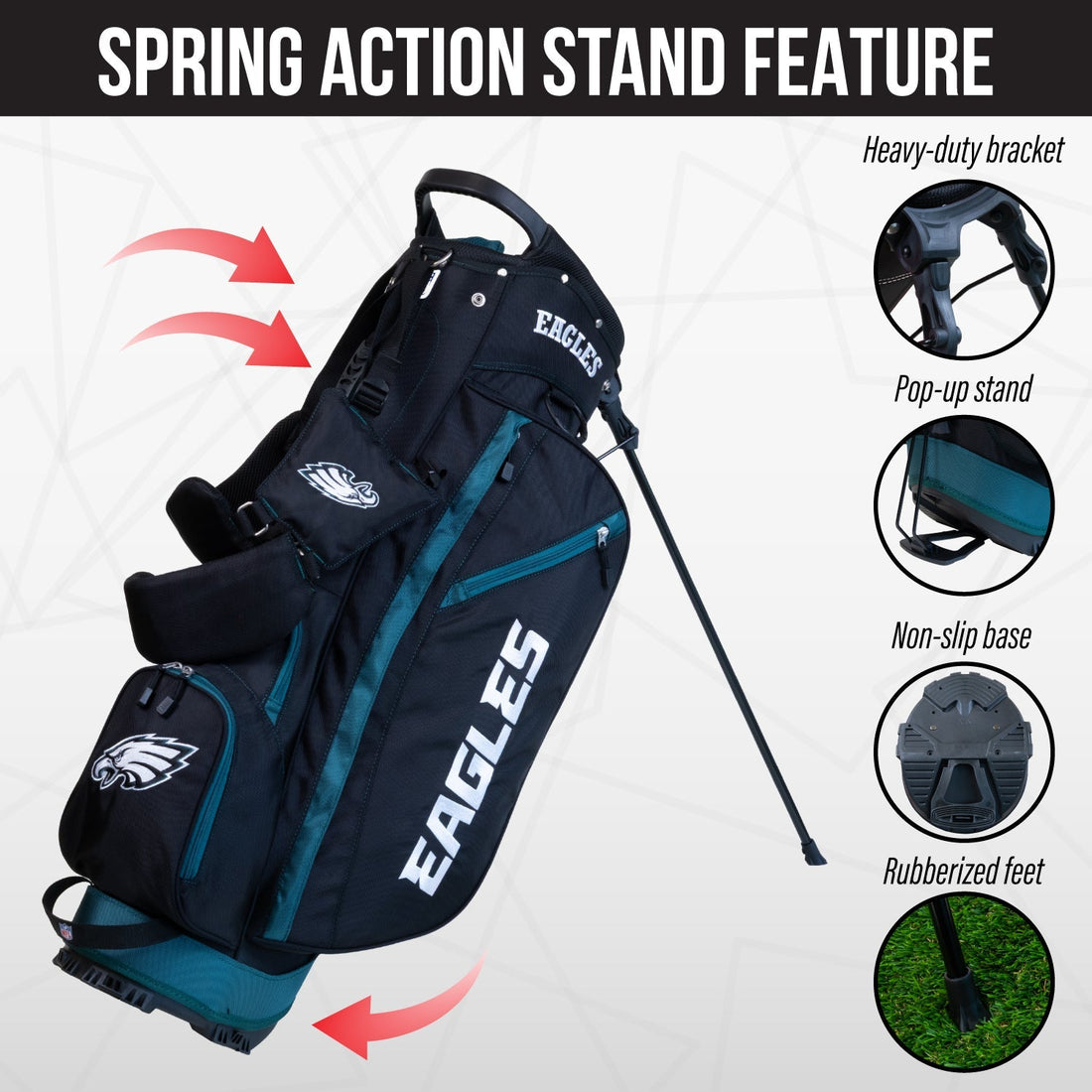 Philadelphia Eagles Fairway Stand Bag - Image 5 - Club Rehab