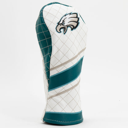 Philadelphia Eagles Striped Fairway quilted headcover, angled view
