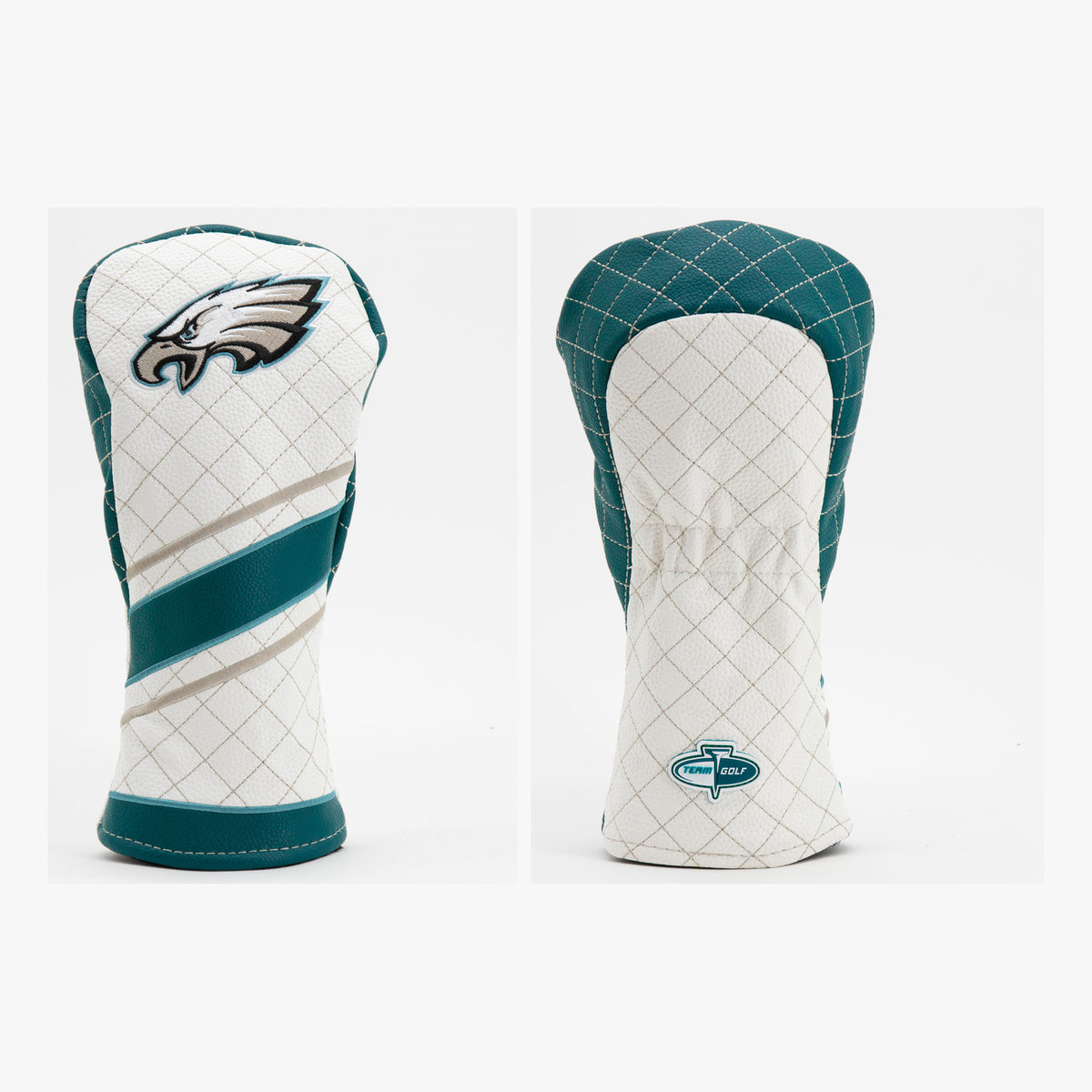 Philadelphia Eagles Striped Quilted Fairway Headcover, front and back views