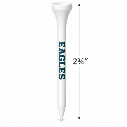 Philadelphia Eagles golf tee with a 2¾-inch height measurement.