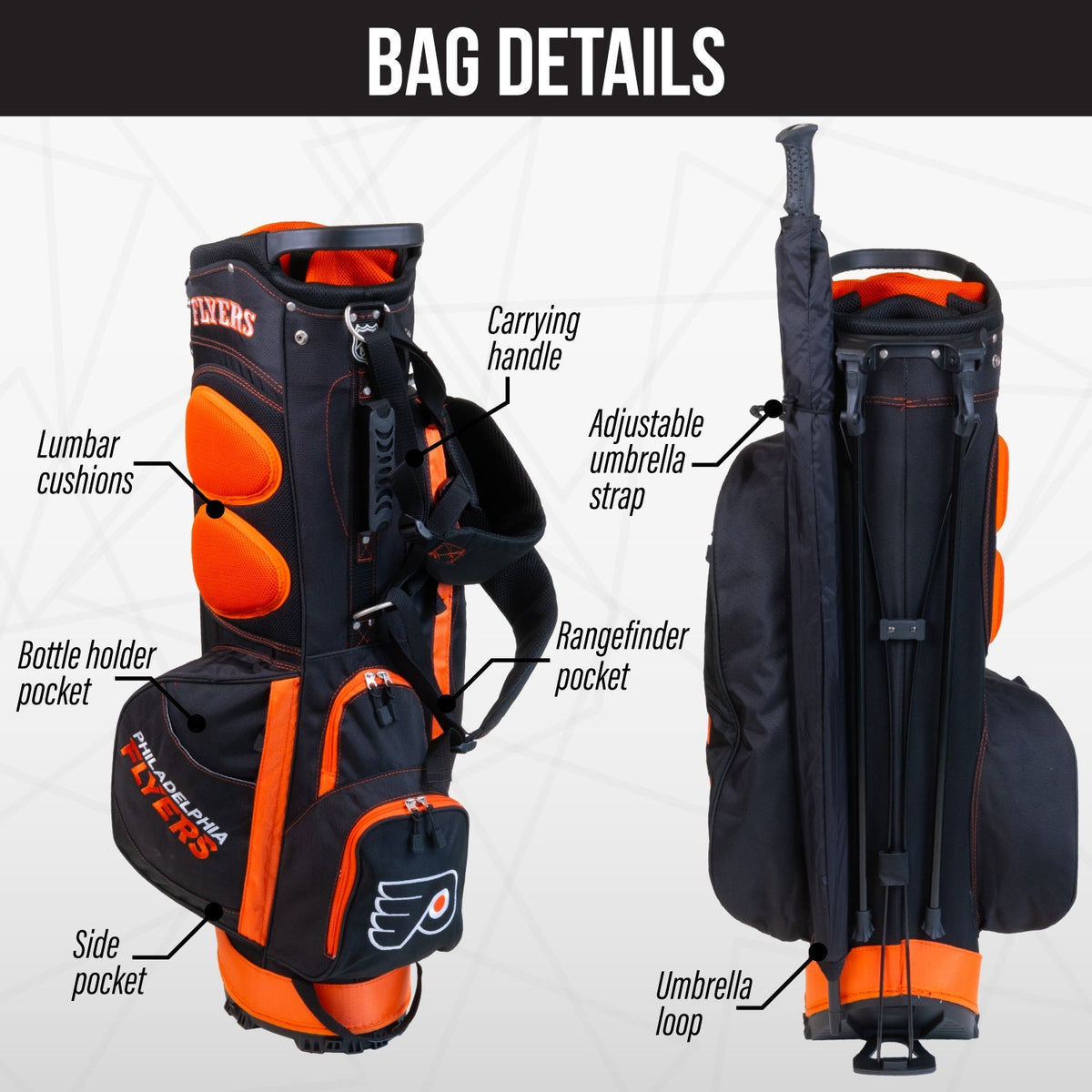 Philadelphia Flyers Fairway Stand Bag - Image 2 - Club Rehab