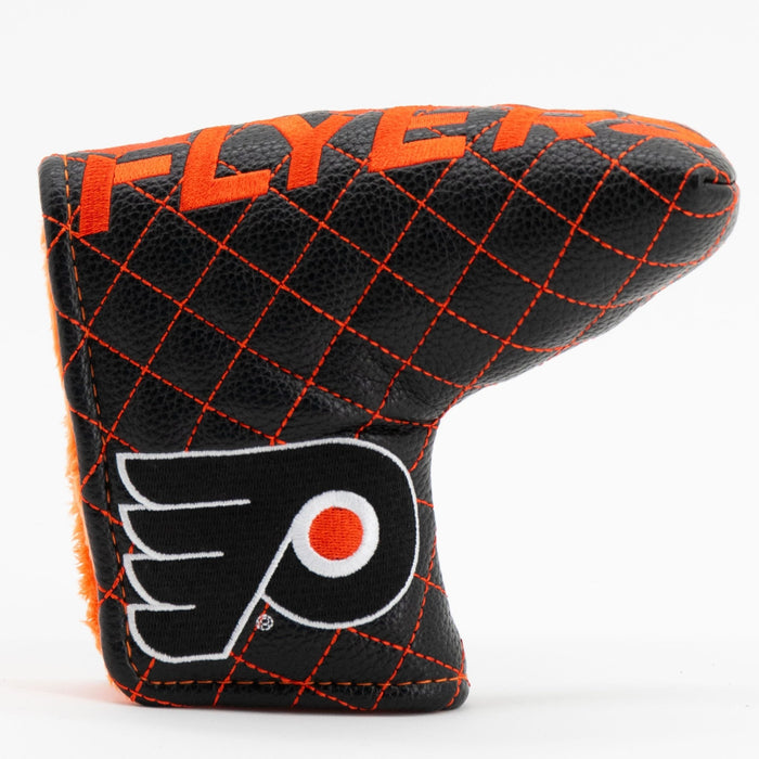 Philadelphia Flyers solid blade putter quilted golf headcover