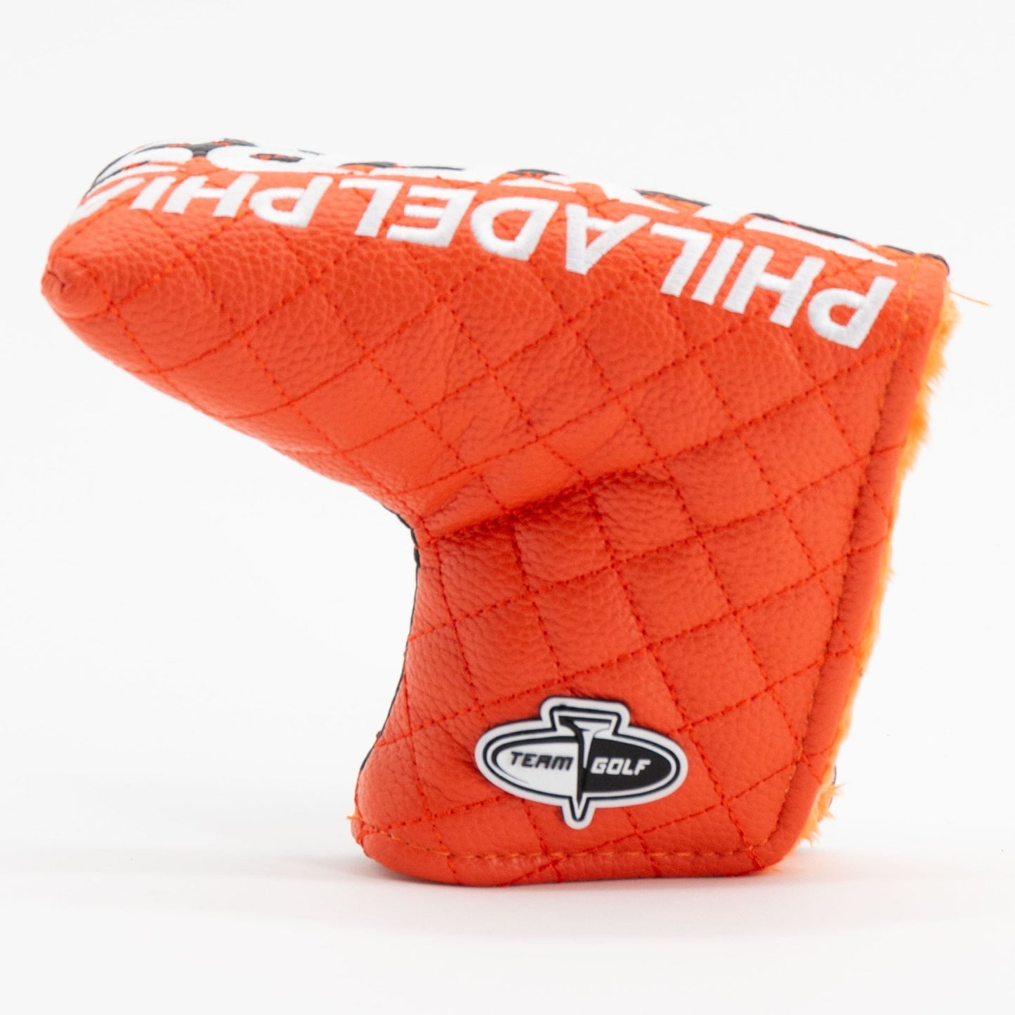 Philadelphia Flyers split blade putter quilted golf headcover alternate view