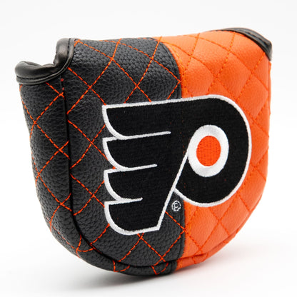 Philadelphia Flyers split mallet putter quilted golf headcover alternate view