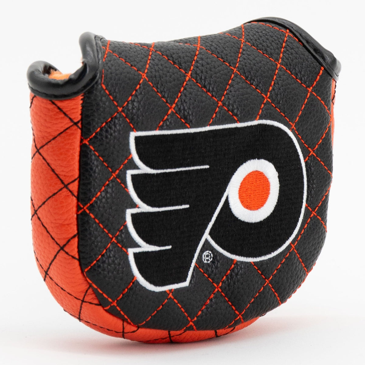 Philadelphia Flyers solid mallet putter quilted golf headcover alternate view