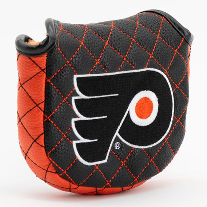 Philadelphia Flyers solid mallet putter quilted golf headcover alternate view