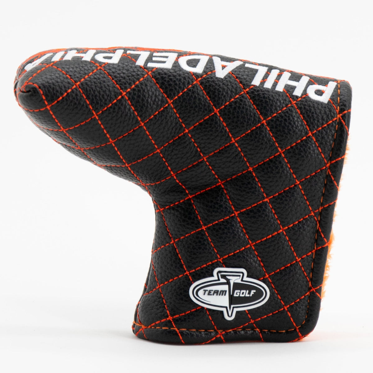 Philadelphia Flyers solid blade putter quilted golf headcover alternate view