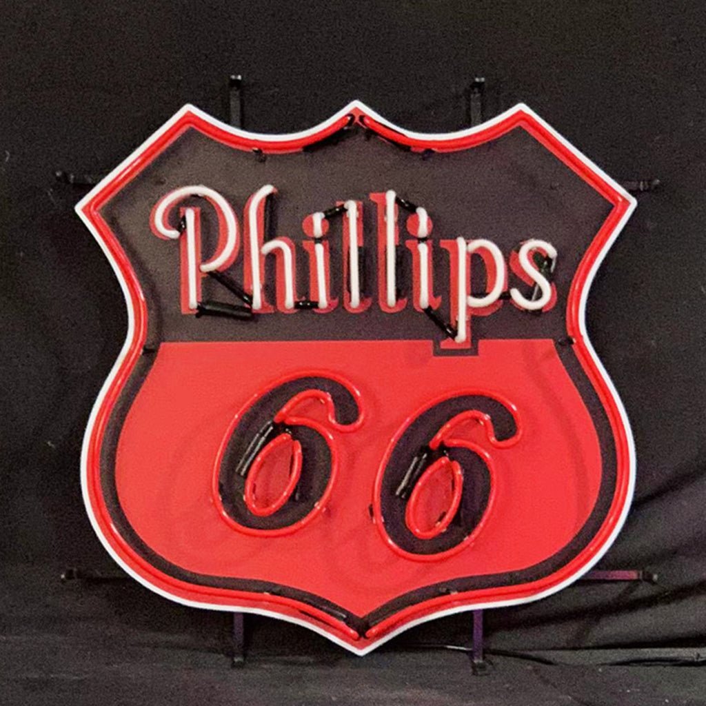 Phillips 66 Gasoline Neon Sign Light Glass - 24 inches - Club Rehab