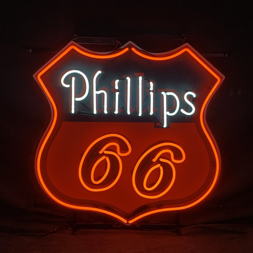 Phillips 66 Gasoline Neon Sign Light Glass - 24 inches - Club Rehab