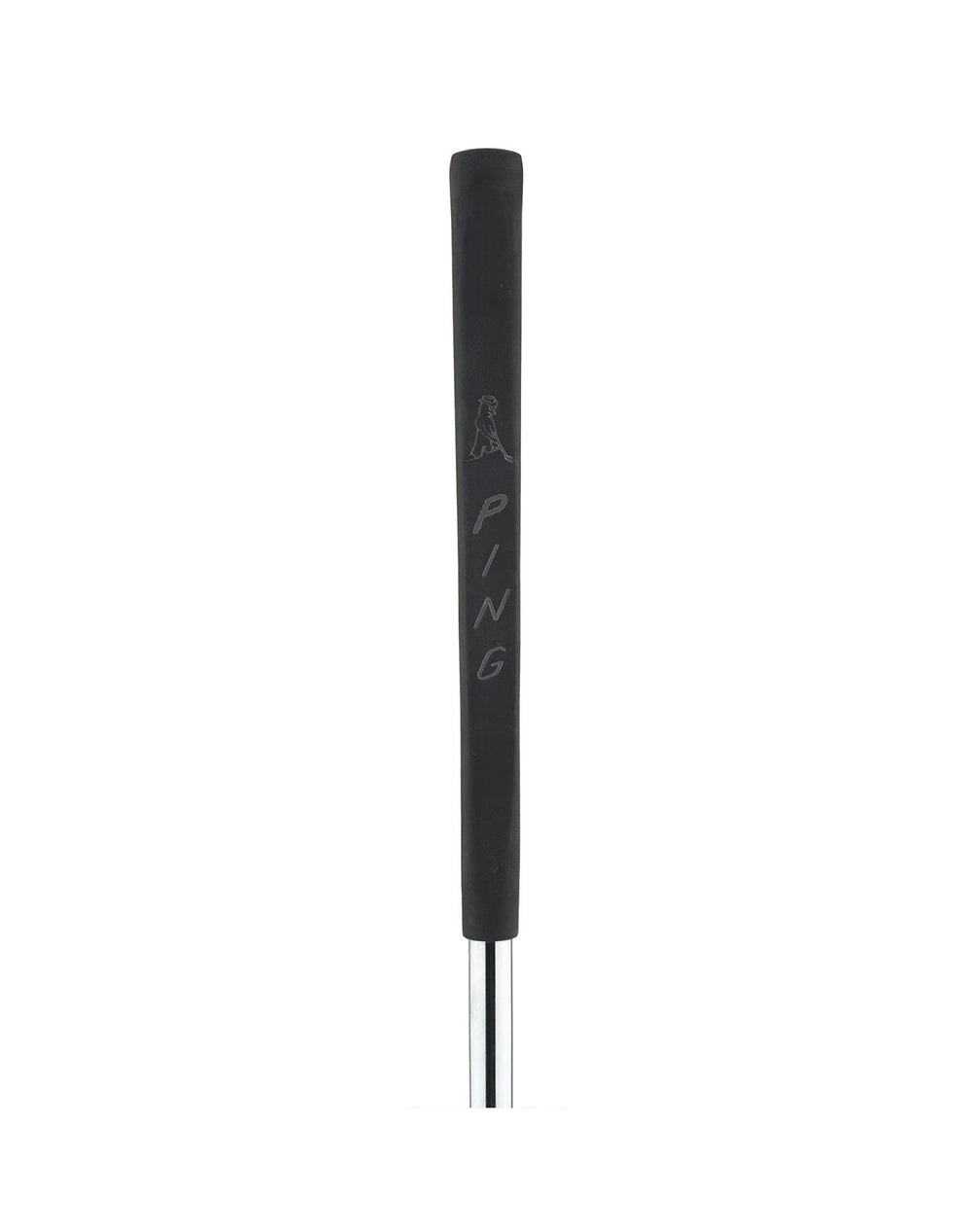 Schwarzer PING Blackout Puttergriff mit eingeprägtem Logo ohne Farbfüllung