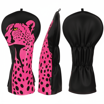 Pink Leopard Driver Headcover – Bold Animal Print Golf Headcover - Club Rehab