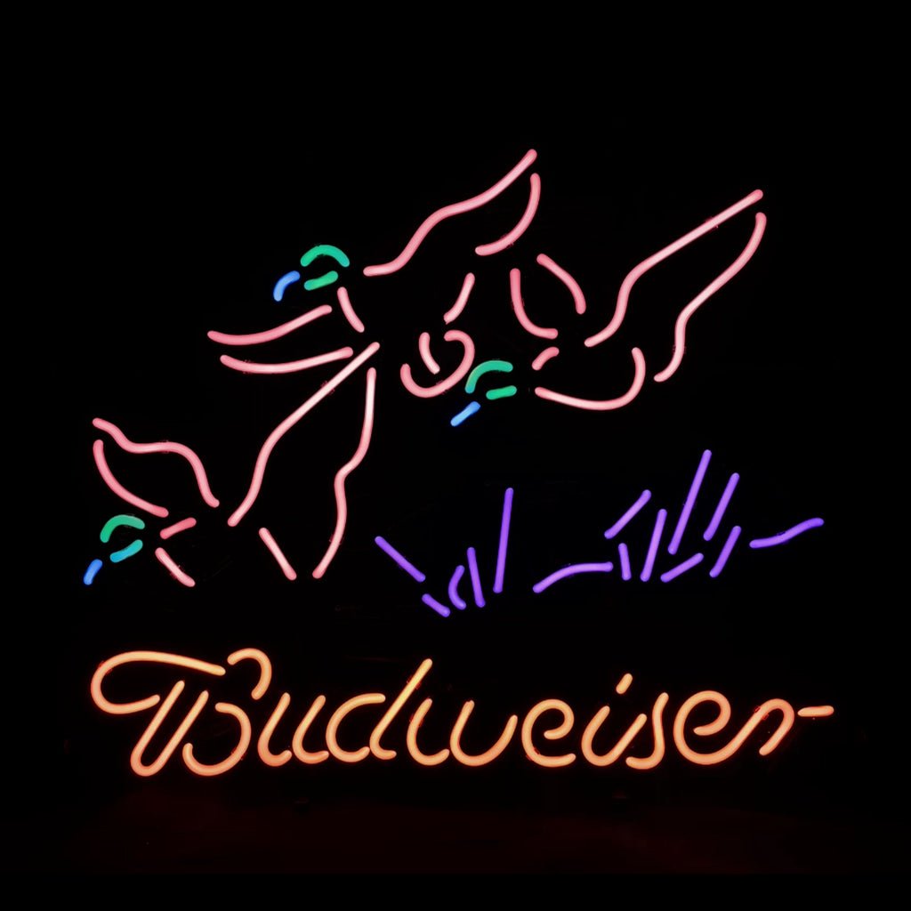 Pink Pheasant Hunter Budweiser Neon Sign Light - 19 inches - Club Rehab