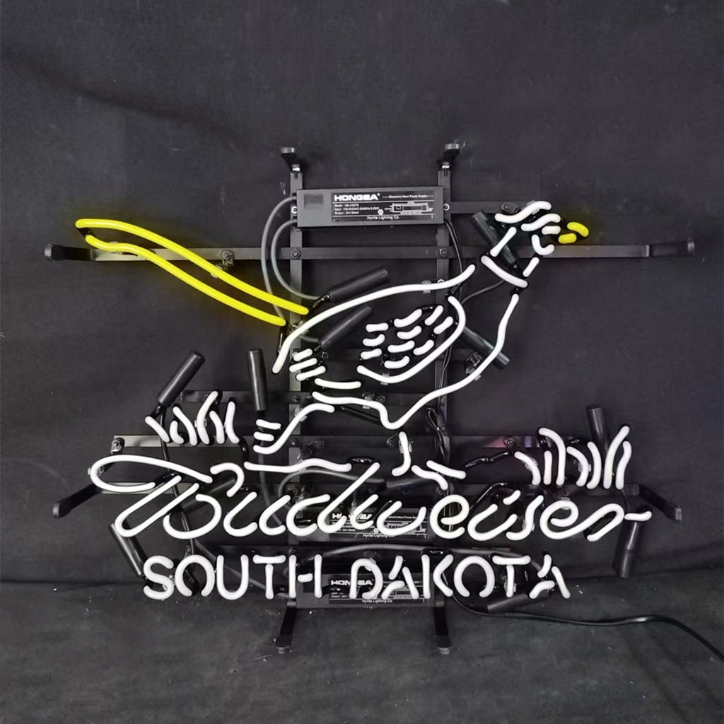 Pink Pheasant Hunter with Budweiser South Dakota Neon Signs Light - Club Rehab
