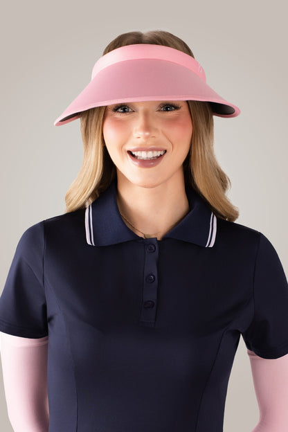 Pink Wide Brim Slide On Visor - Club Rehab