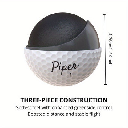 Piper Black Premium 3 - Layer Golf Ball 12 Pack (Style: Black Color: White) - Club Rehab - Golf BallPiper Black Premium 3 - Layer Golf Ball 12 Pack (Style: Black Color: White)