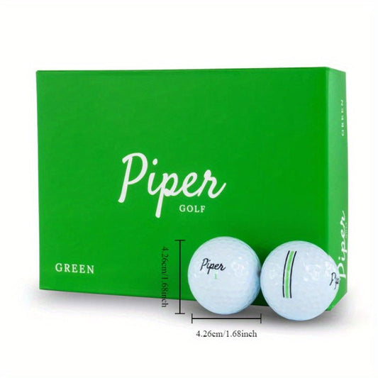 Piper Golf Distance Golf Balls - 12 Pack (Style: Green Color: White) - Club Rehab - Golf BallPiper Golf Distance Golf Balls - 12 Pack (Style: Green Color: White)