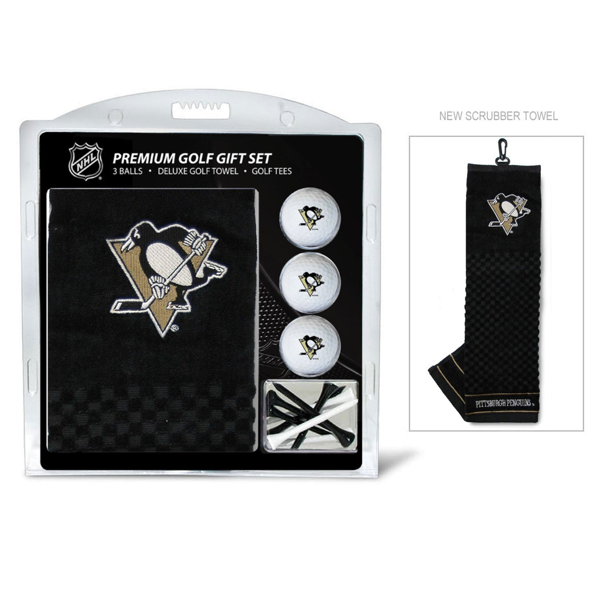 Pittsburgh Penguins Embroidered Towel Golf Gift Set
