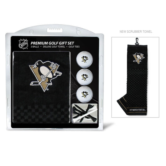 Pittsburgh Penguins Embroidered Towel Golf Gift Set
