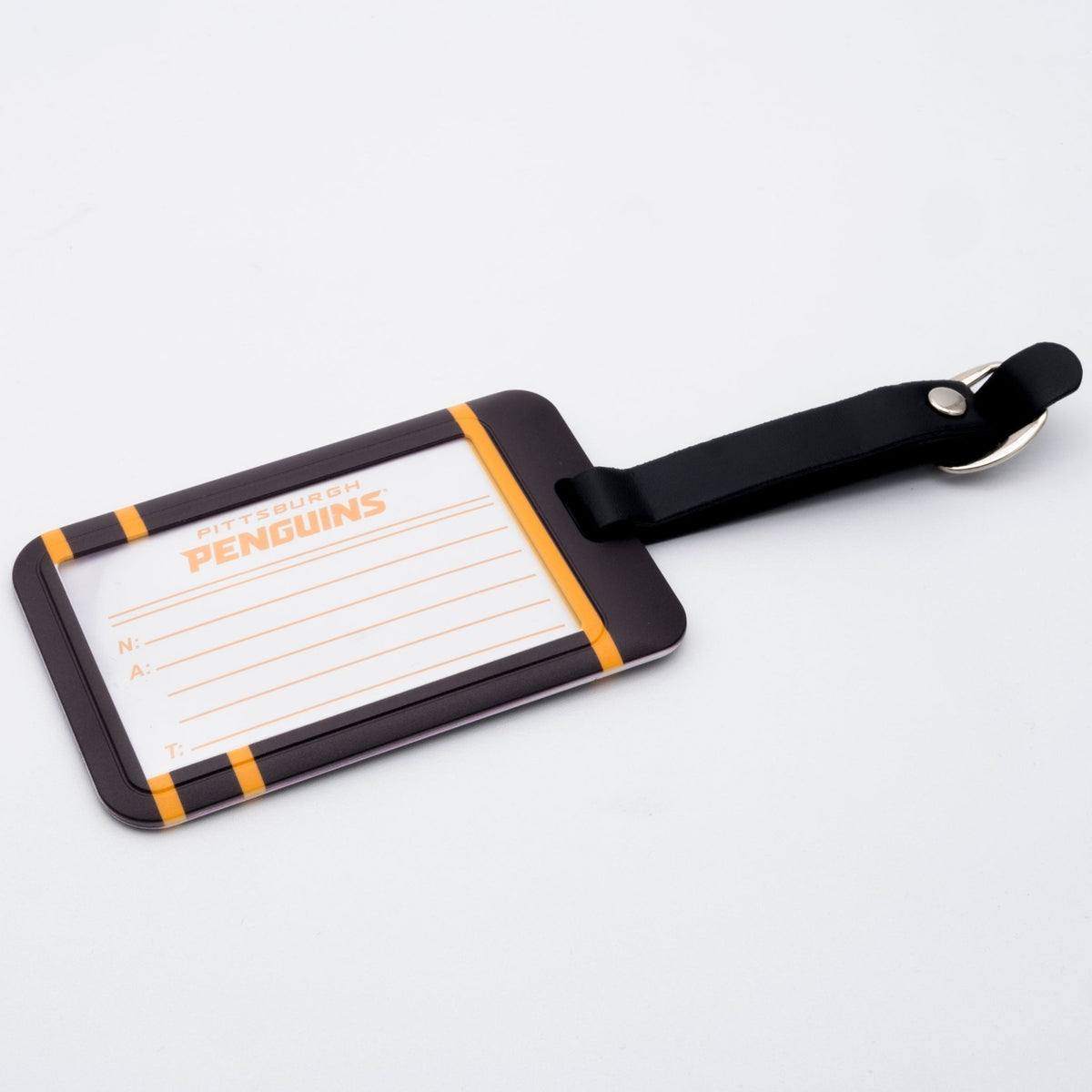 Pittsburgh Penguins plastic golf bag tag by Team Golf, product photo 2