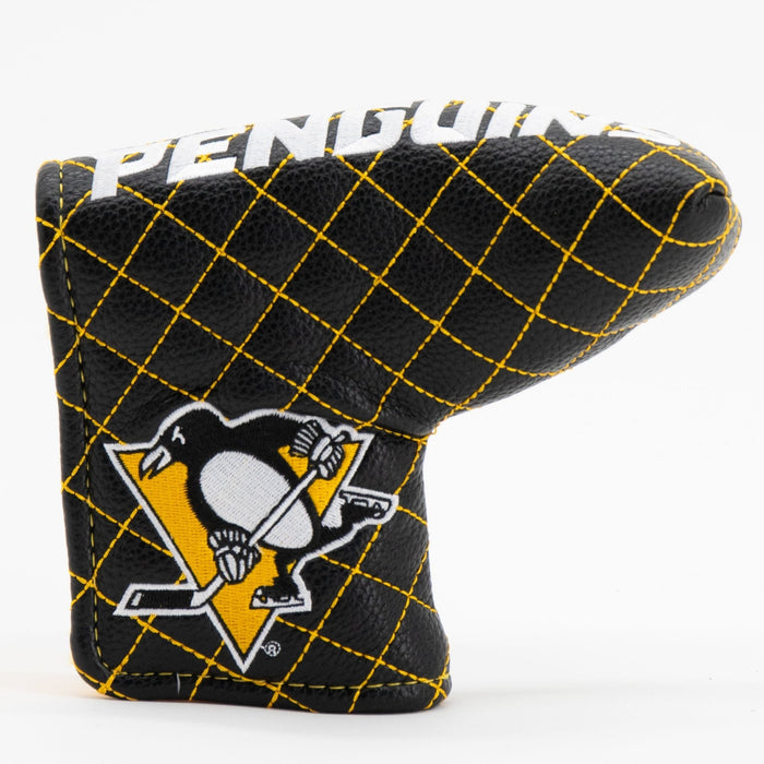 Pittsburgh Penguins solid blade putter quilted golf headcover