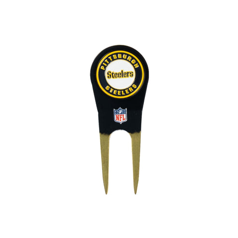 Pittsburgh Steelers divot tool: reverse · round marker
