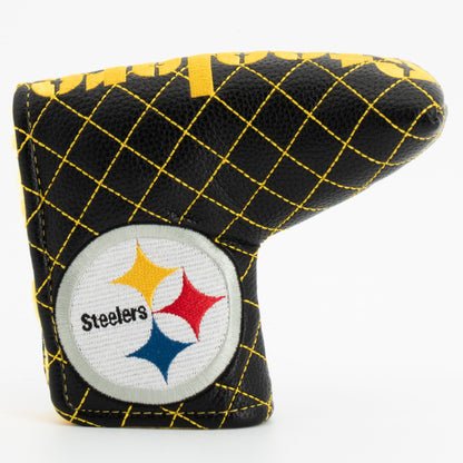 Pittsburgh Steelers Quilted Headcovers – Here We Go Collection - Blade Putter Solid - Club Rehab