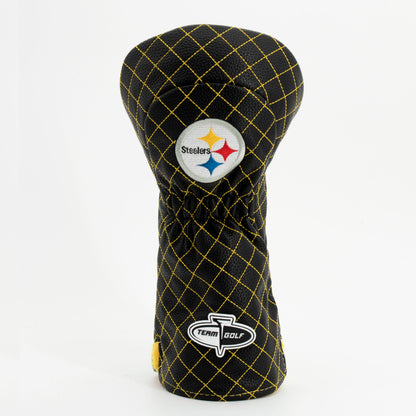 Pittsburgh Steelers Solid Driver quilted headcover, back view
