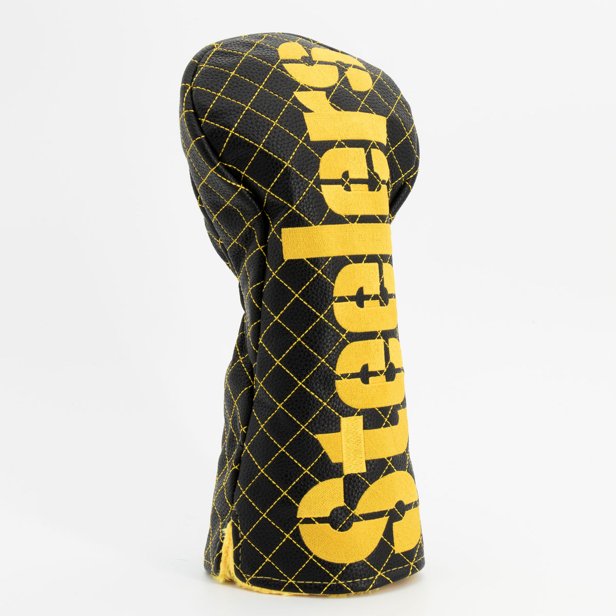 Pittsburgh Steelers Solid Driver quilted headcover, angled view