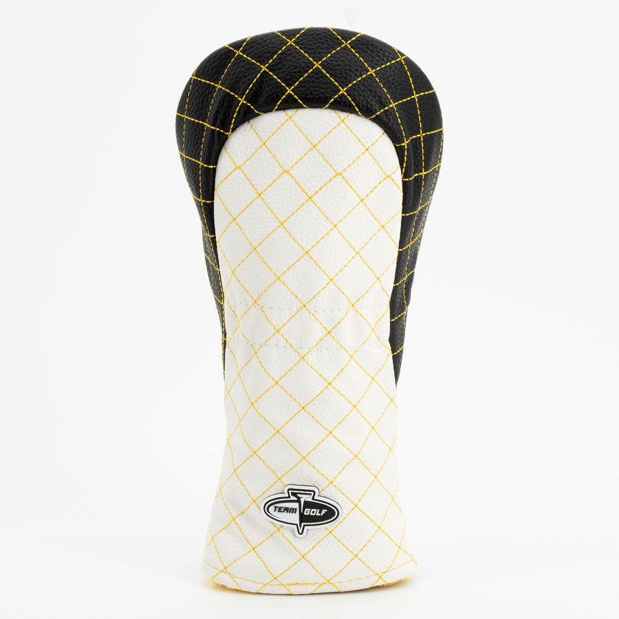 Pittsburgh Steelers striped quilted fairway cover, back view