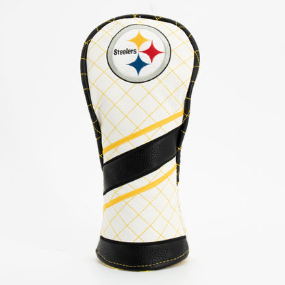 Pittsburgh Steelers Striped Fairway quilted headcover, front view