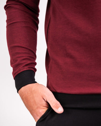 Player Preferred™ Crewneck - Merlot - S - Club Rehab