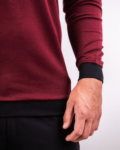 Player Preferred™ Crewneck - Merlot - S - Club Rehab
