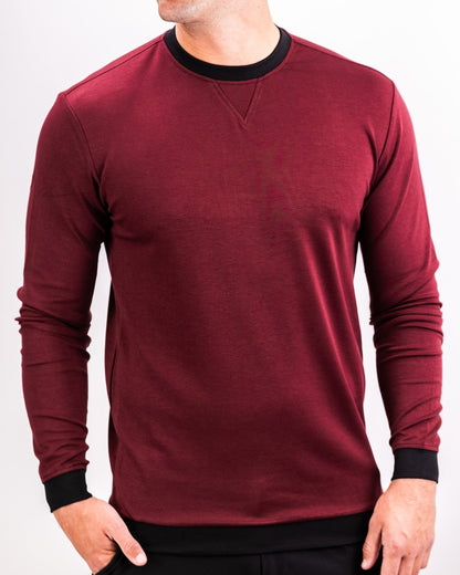 Player Preferred™ Crewneck - Merlot - S - Club Rehab