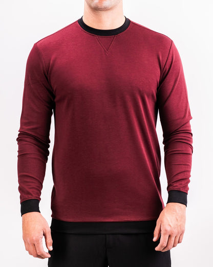 Player Preferred™ Crewneck - Merlot - S - Club Rehab