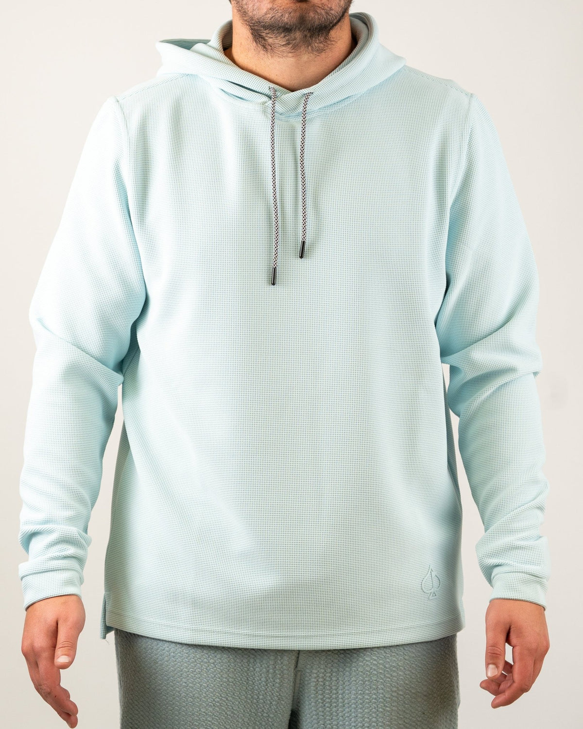 Player Preferred™ Waffle Grid Hoodie - Ice Blue - S - Club Rehab