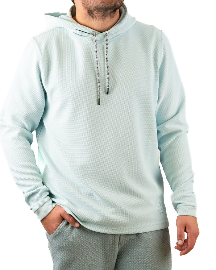Player Preferred™ Waffle Grid Hoodie - Ice Blue - S - Club Rehab