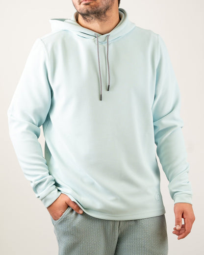 Player Preferred™ Waffle Grid Hoodie - Ice Blue - S - Club Rehab