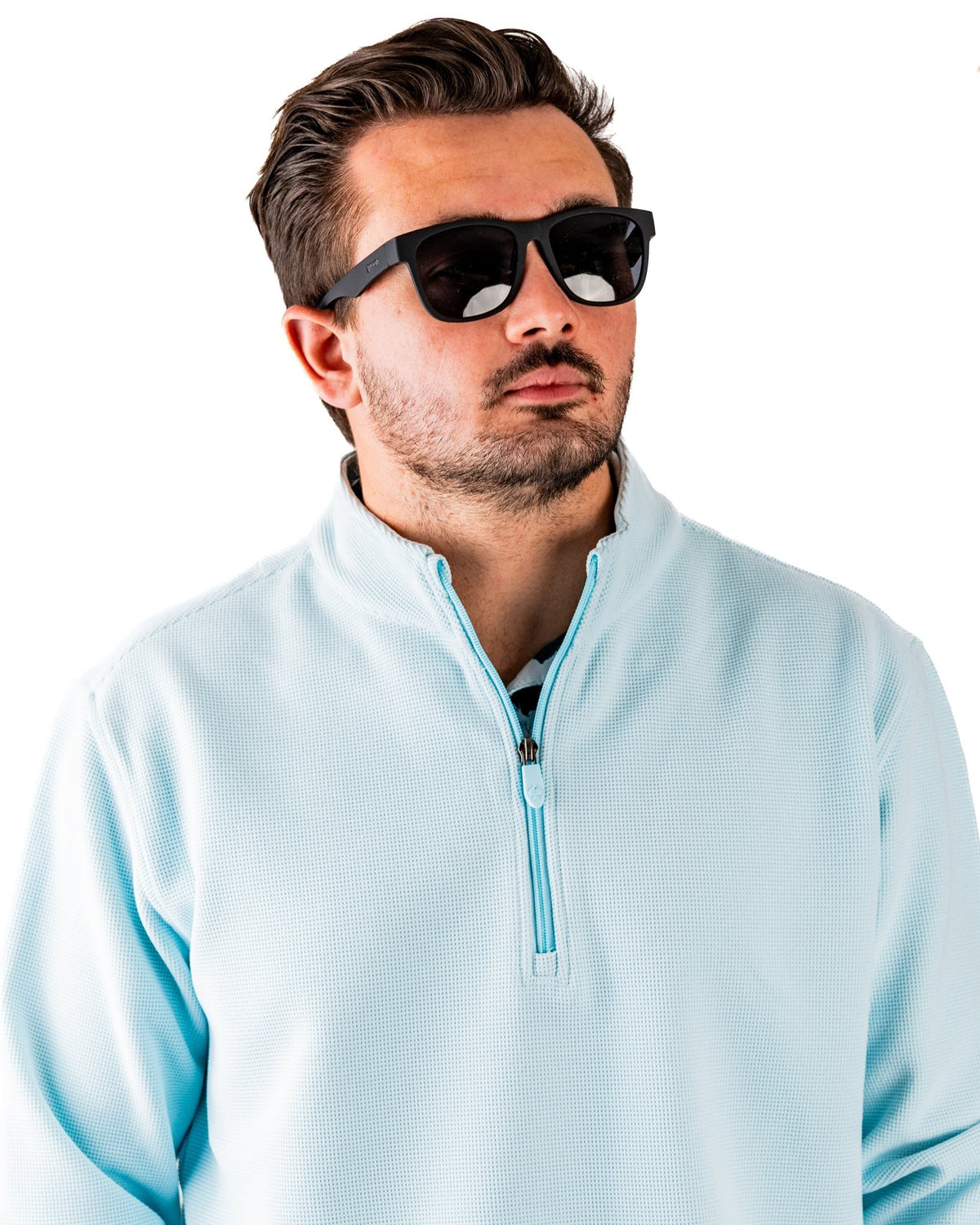 Player Preferred™ Waffle Grid Pullover - Ice Blue - S - Club Rehab
